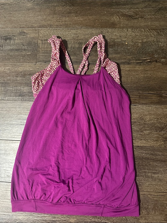 lululemon athletica Tops - lululemon athletica Magenta Tank with Patterned Pink Straps
